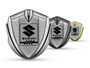 Suzuki Emblème Silicone Insigne Pro Style Acier Inoxydé